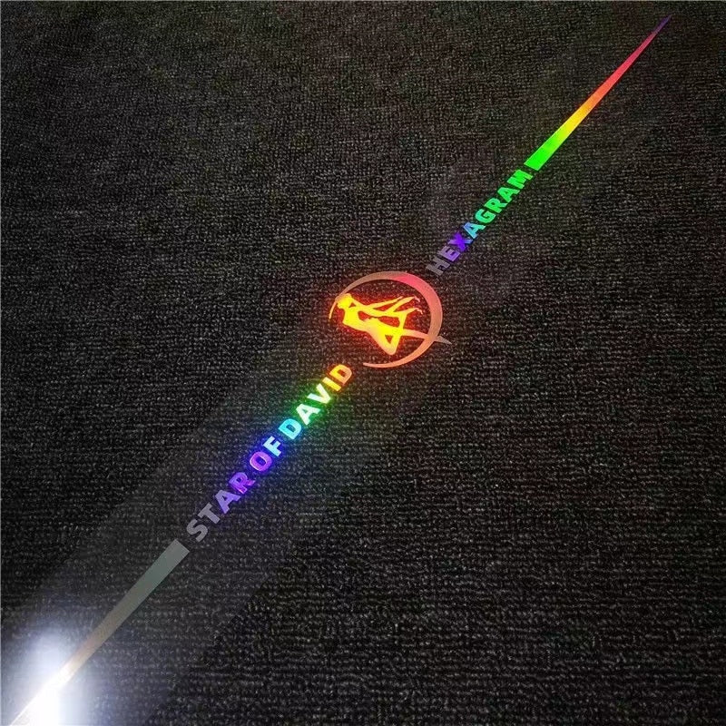 Colorful Reflective Laser Car Decoration Stickers Cool Car