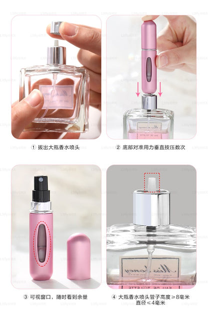 Beauty 5ML Refillable Portable Travel Mini Spray Empty Atomizer Perfume