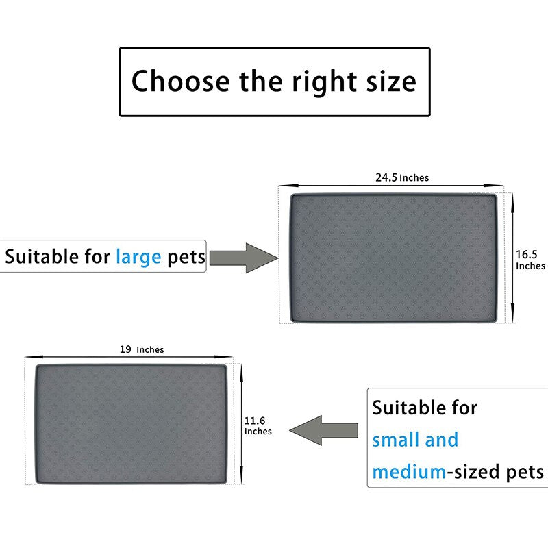 Pet Food Mat Pet Placemat For Puppy Pet Bowl Pad