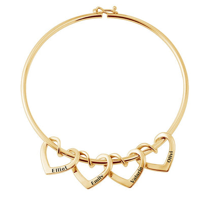 Personalize Custom Christmas Gift Butterfly Clasp Bangle Bracelet