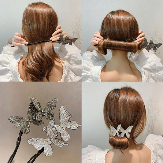 Hair Style Hair device braided hair stick butterfly hairpin