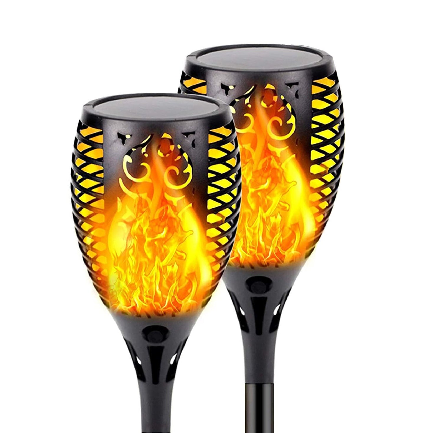 Outdoor Led Solar Lights Flickering Dancing Flame Torch Solar