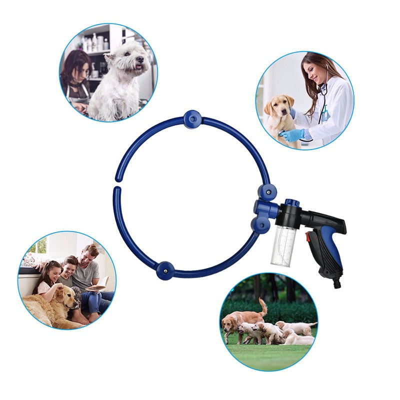 Pet Dog Cat Shower Tool 360 Washing Sprayers Ring-Shaped