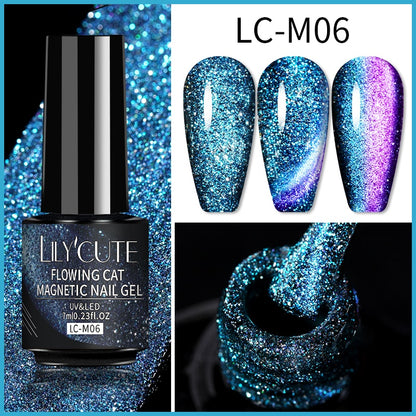 Beauty Flowing Cat Magnetic Gel Polish Semi Permanent Glitter