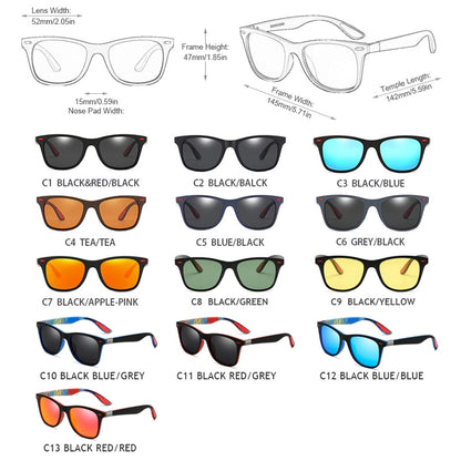 Hot Sale Polarized Sunglasses Classic Square Shades