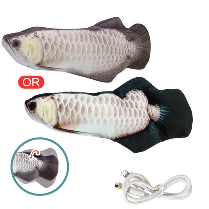 Pet Soft Electronic Fish Shape Cat Toy Electric USB Charging Simulation