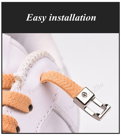Cross buckle Elastic Shoe laces No Tie Shoelaces