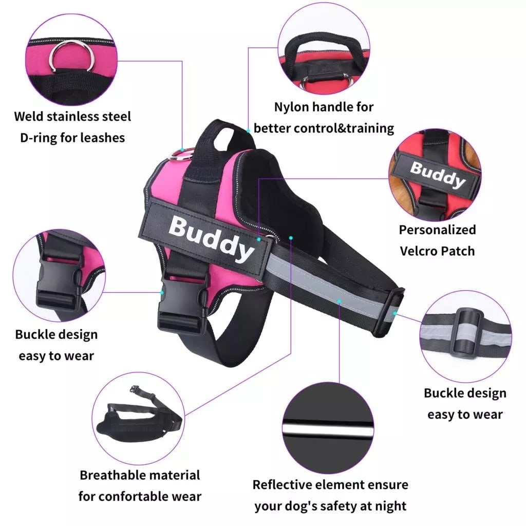 Personalized Dog Harness NO PULL Reflective Vest