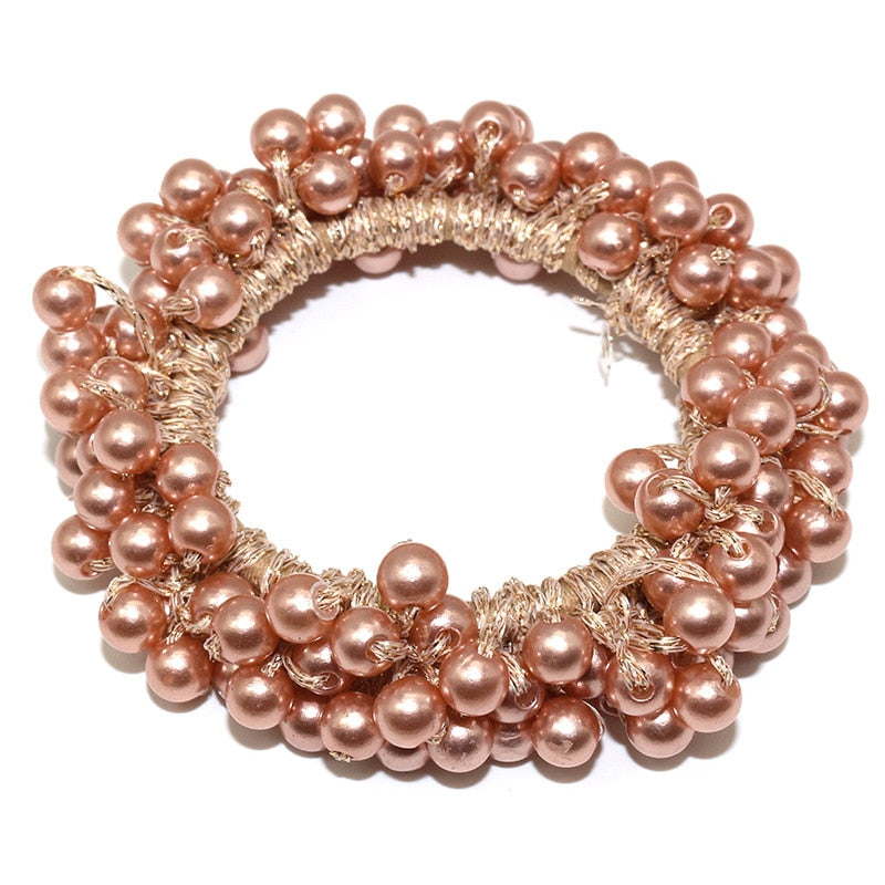 Woman Big Pearl Hair Ties Fashion Korean Style