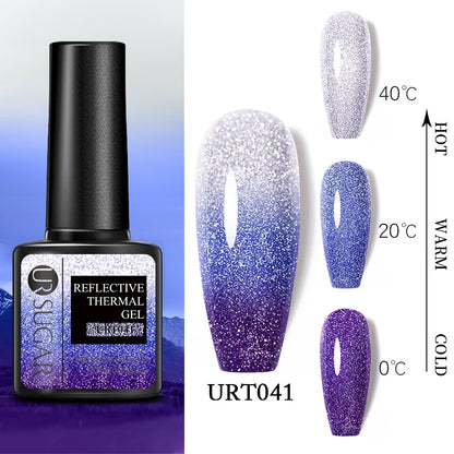 Beauty Thermal Ultra-thin Glitter 3 Colors Soak Off Nail Art Gel