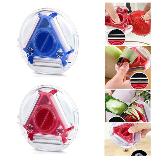 Rotatable 3 In 1 Kitchen Gadget Potato Cucumber Peeler