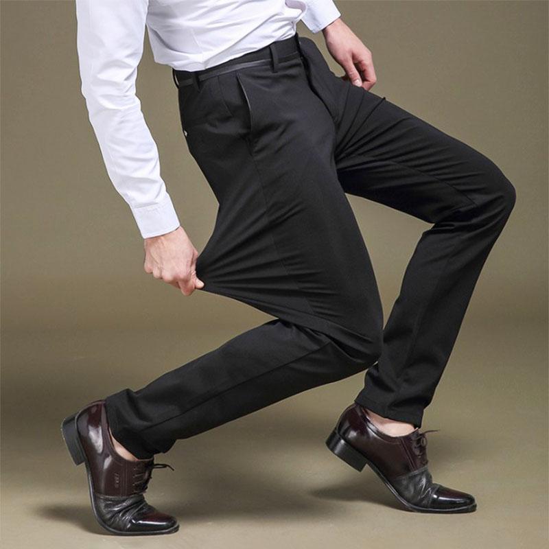 Slim High Stretch Men Casual Pants Business Casual Wear