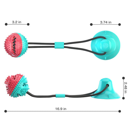 Pet Dog Toys Silicon Suction Cup Tug