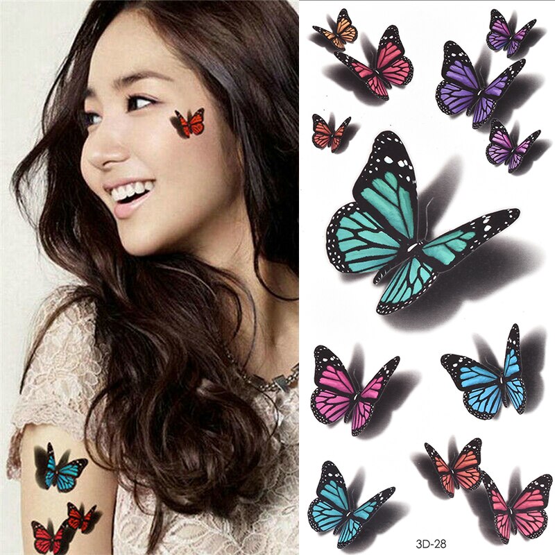 Temporary Tattoos Sticker for Women Body Art Tattoo Sticker 3D