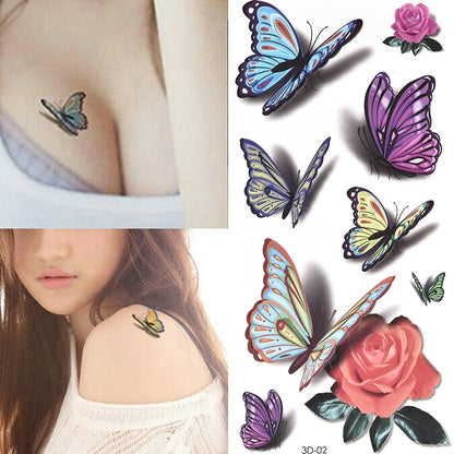 Temporary Tattoos Sticker for Women Body Art Tattoo Sticker 3D