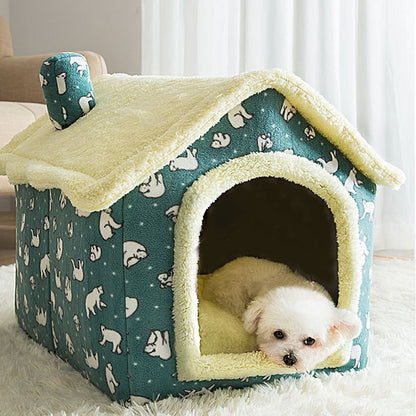 Pet House Warm Enclosed Bed Cave Tent