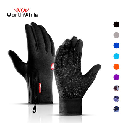 Winter Cycling Gloves Bicycle Warm Touchscreen Full Finger Gloves
