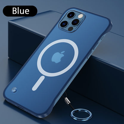 Magnetic Wireless Charging Case Matte Back Cover