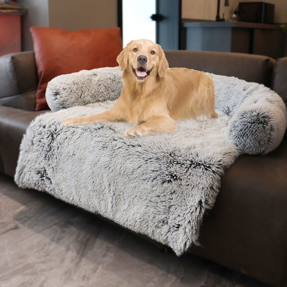 Dog Sofa Bed Cover Calming Plush Mat
