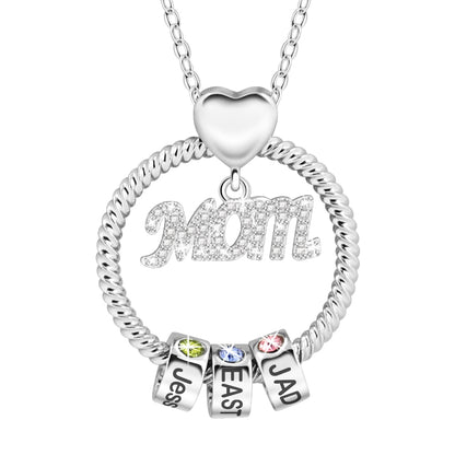 Personalize Name Beads Necklace Birthstone