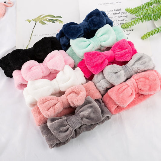 Coral Fleece Soft Headband Cross Top Kont Hairband