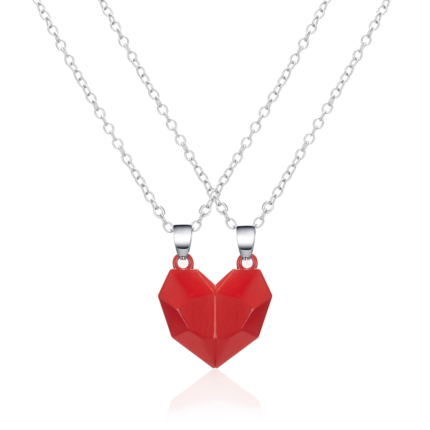 Magnetic Couple Necklace Friendship Heart Pendant