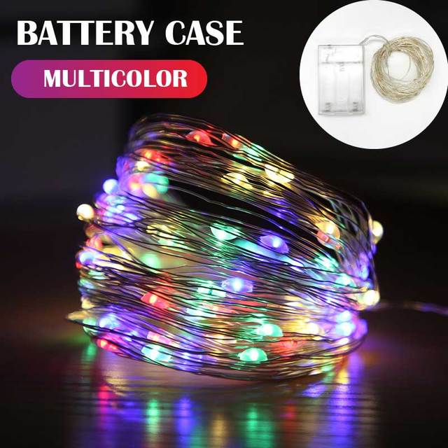 LED Outdoor Light String Fairy Garland Battery Power