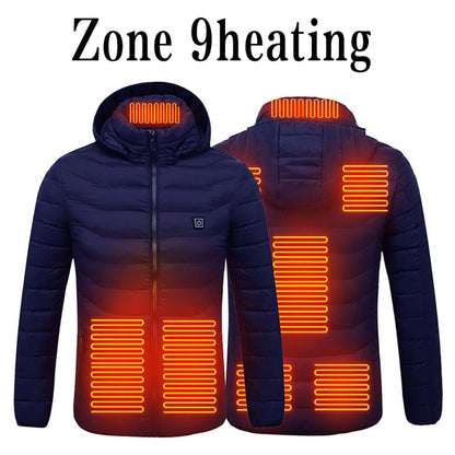 Heated Vest Jacket Washable Usb Charging Hooded