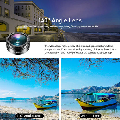 APEXEL Universal 6 in 1 Phone Camera Lens Kit Fish Eye Lens