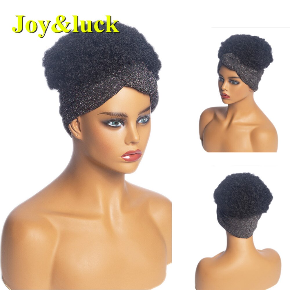 Beauty Synthetic  Headband Wig African Women Turban Wig