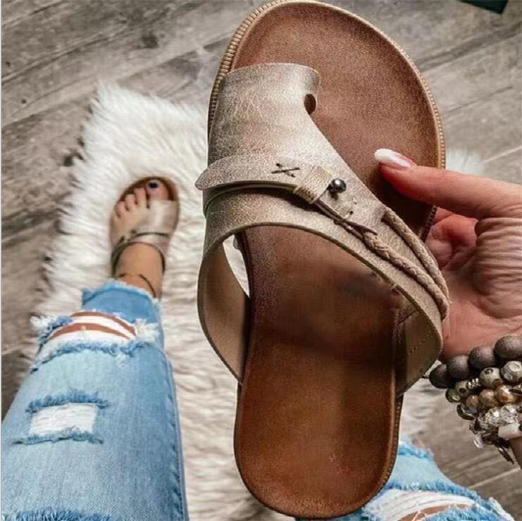 Sandals summer closed toe casual platform slippers