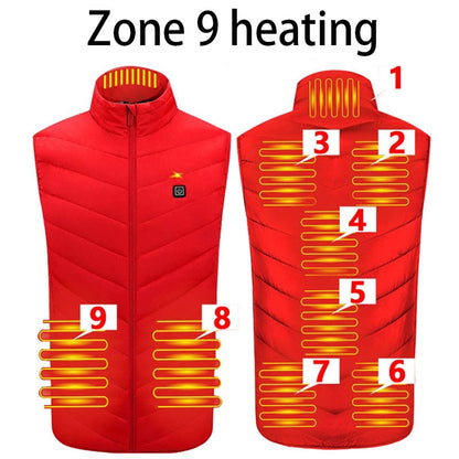 New USB Electric Heated Vest Winter Smart Heating Jackets