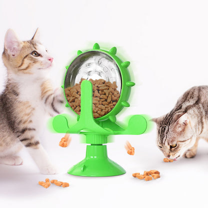 Treat Leaking Cat Interactive Rotatable Wheel Toy