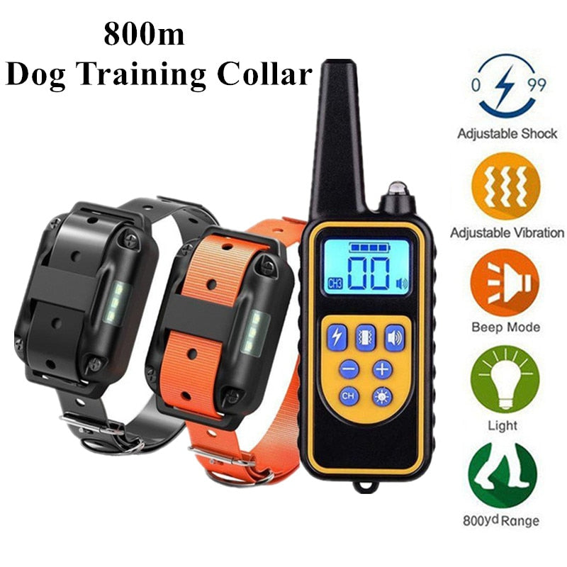 800m Electric Dog Training Collar Waterproof Pet Remote