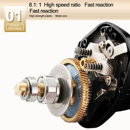 New  Baitcasting Reel High Speed 8:1:1 Gear Ratio