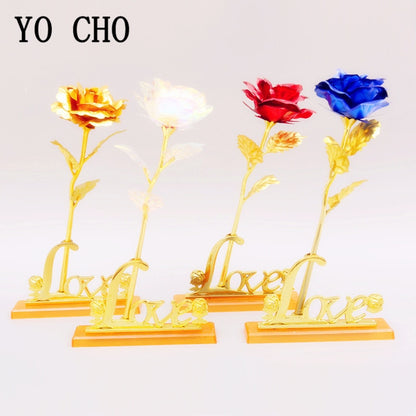 Valentine Foil Plated Lighting Roses Creative Gift
