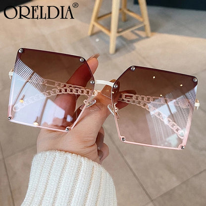 New Fashion Super Large Gradient Sunglasses