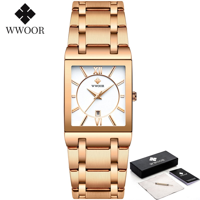 Gold Watch Men Square Mens Watches