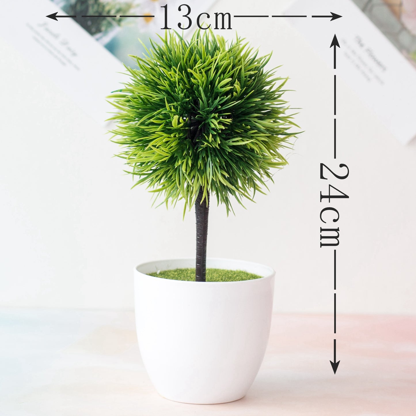 Green Artificial Pine Tree Persian Grass Plants Bonsai
