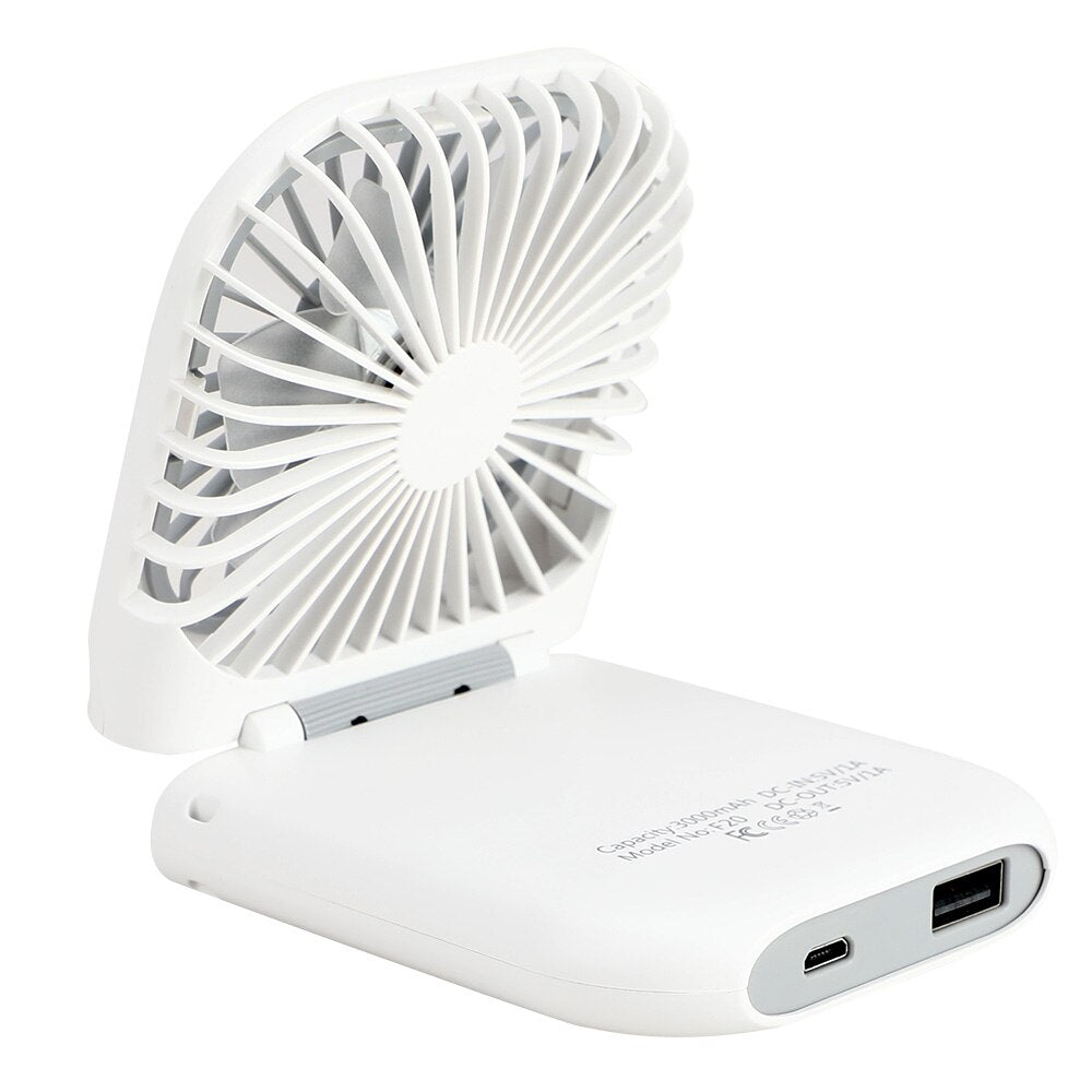 Portable Mini Fan USB Rechargeable with Power Bank
