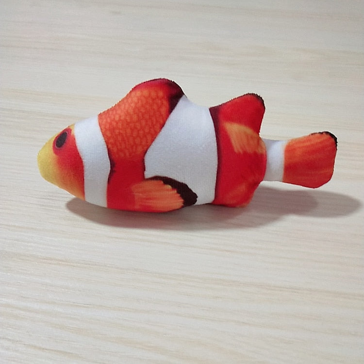 18CM Cat Toy Fish Plush Cat Scratcher Toy Interactive Fish