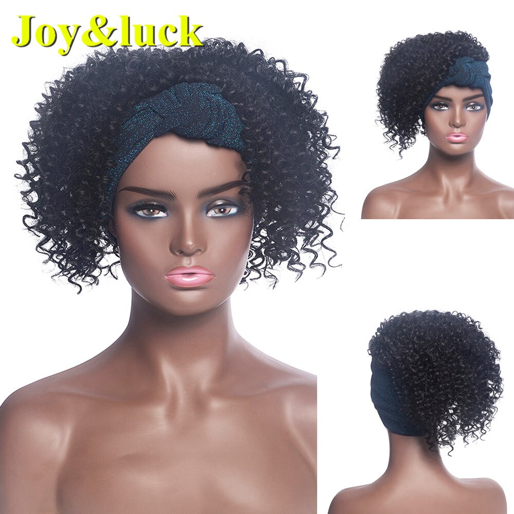 Beauty Synthetic  Headband Wig African Women Turban Wig