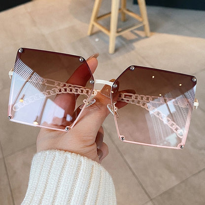 New Fashion Super Large Gradient Sunglasses