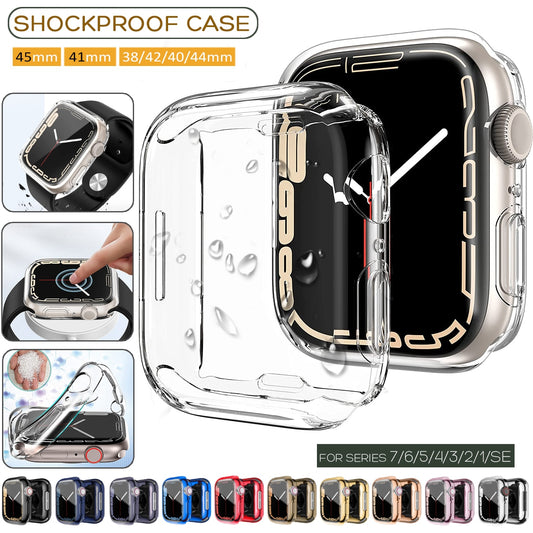 360 Cover for Apple Watch Case Soft Clear TPU Screen