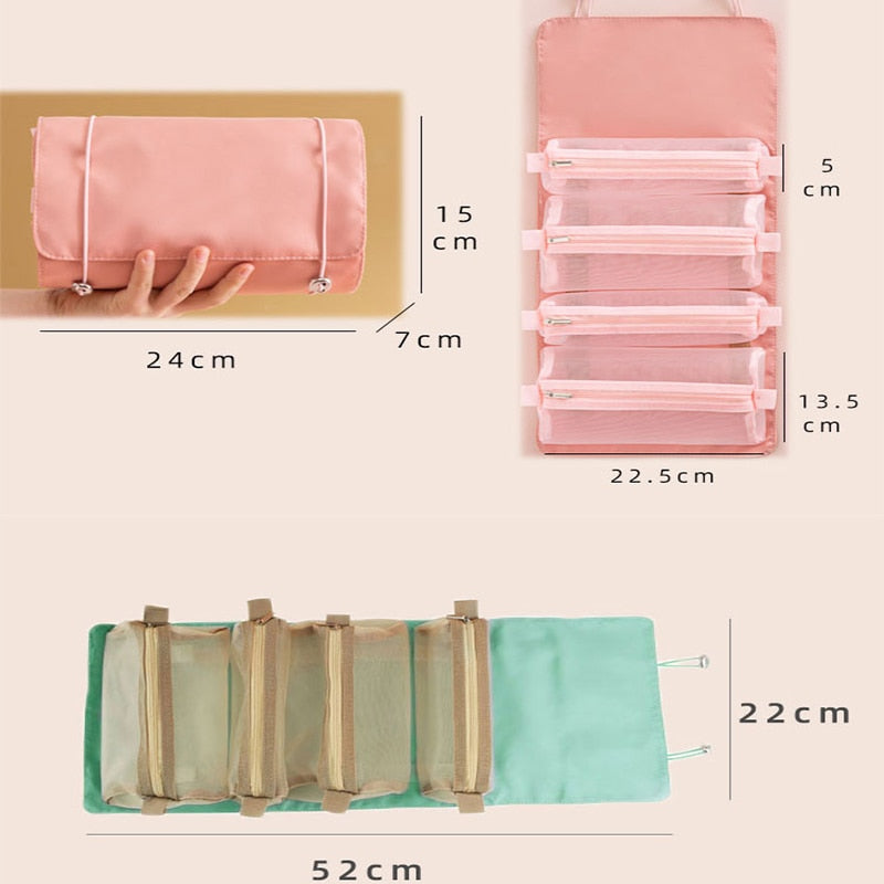 Beauty Detachable Nylon Makeup Bag