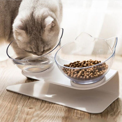 Non Slip Double Cat Bowl Dog Bowl Pet Feeding