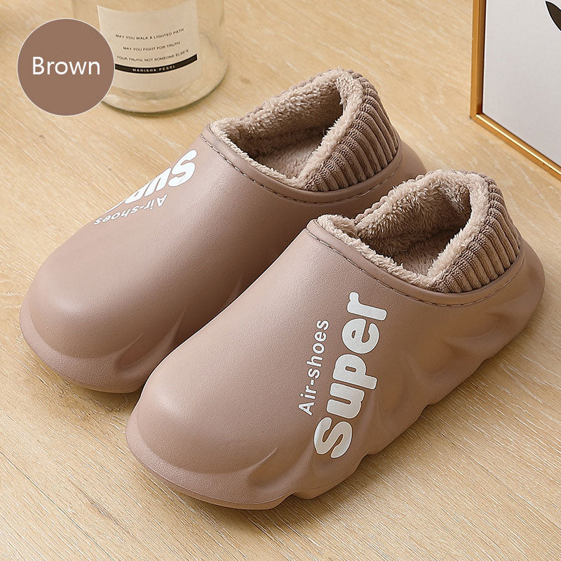 New Winter Slippers Warm Men Shoes Waterproof Couples