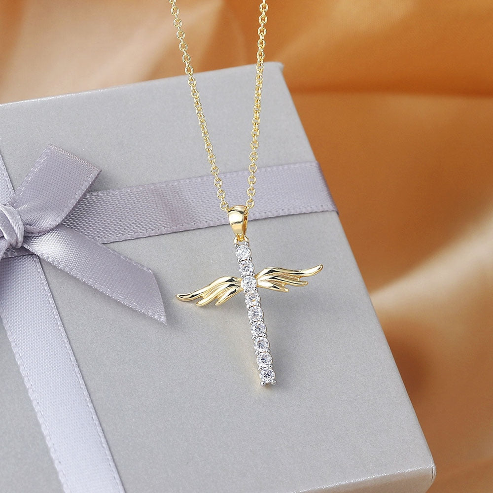 Pendant Necklace For Women Korean Angel Wings