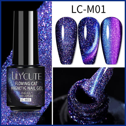 Beauty Flowing Cat Magnetic Gel Polish Semi Permanent Glitter