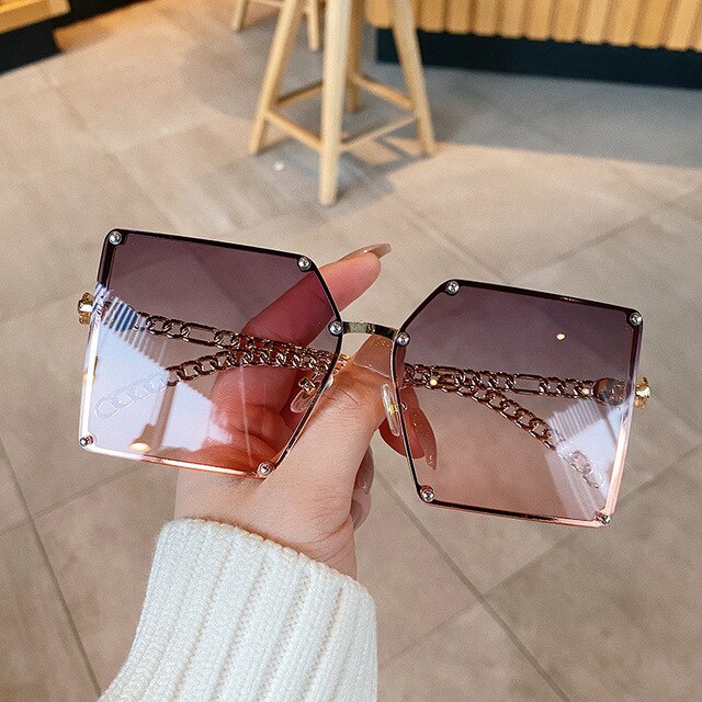 New Fashion Super Large Gradient Sunglasses